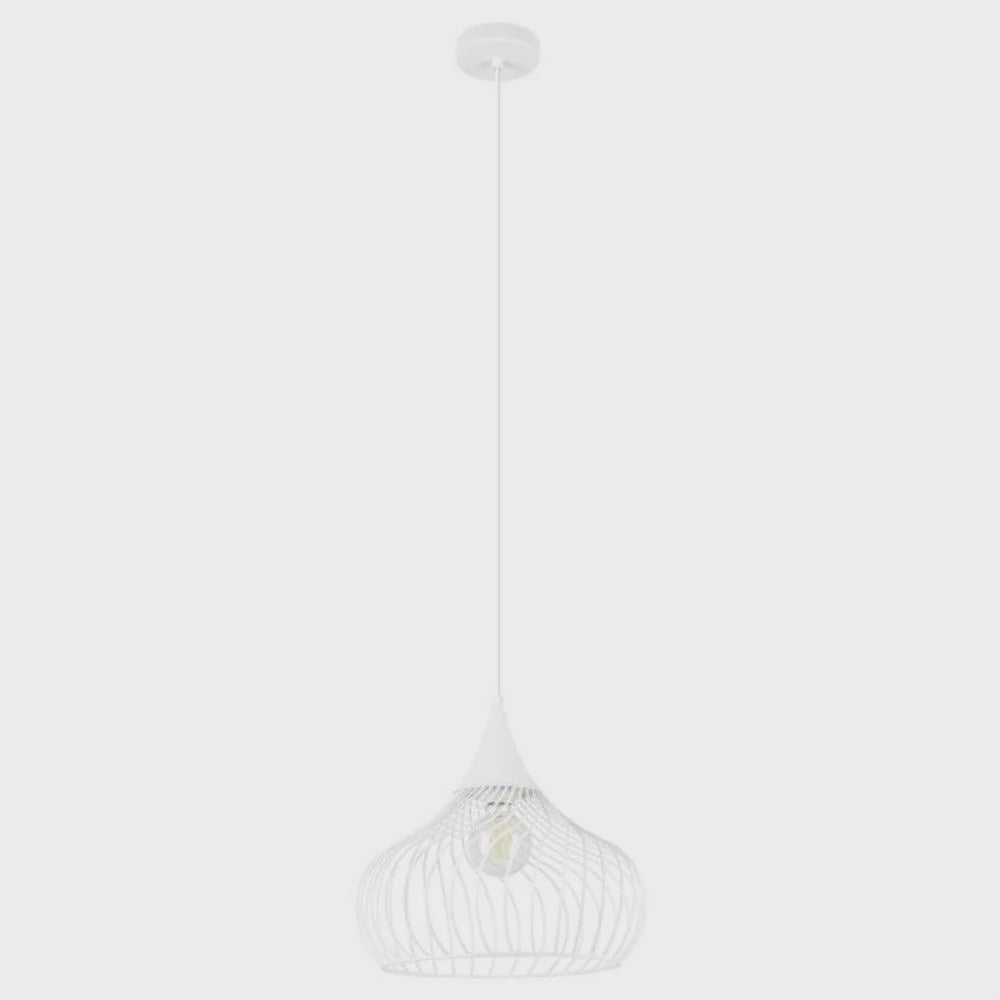 Staverton 1 Light Pendant White Steel - 205158N - ARCK Electrical Wholesale Supplies