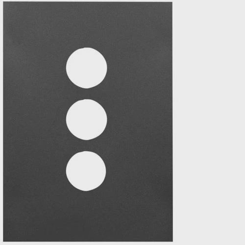 HAGER FINESSE 3 GANG SWITCH PLATE (MATT BLACK) - WBQSP3-MB - ARCK Electrical Wholesale Supplies