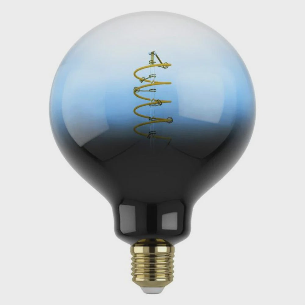Filament Dimmable LED G125 Globe Bulb 240V 4W ES Blue Transparent Glass 2000K - 12555 - ARCK Electrical Wholesale Supplies