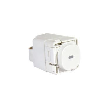 Clipsal Impress Push Button 30PBL Blue LED Mech 20Amp (30 Series) - 30PBL-WE - ARCK Electrical Wholesale Supplies