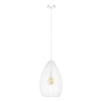 Clevedon Pendant Light White Steel - 205662