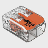 WAGO 4mm 2 Conductor Compact Splicing Connector WAG221-412
