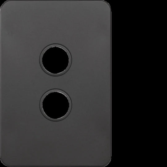 Hager 2 Gang SILHOUETTE Grid P - WBSSP2-MB - ARCK Electrical Wholesale Supplies