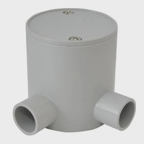 PVC-2 Way Deep A J/Box Gry 25mm - JBD-25G/2A - ARCK Electrical Wholesale Supplies