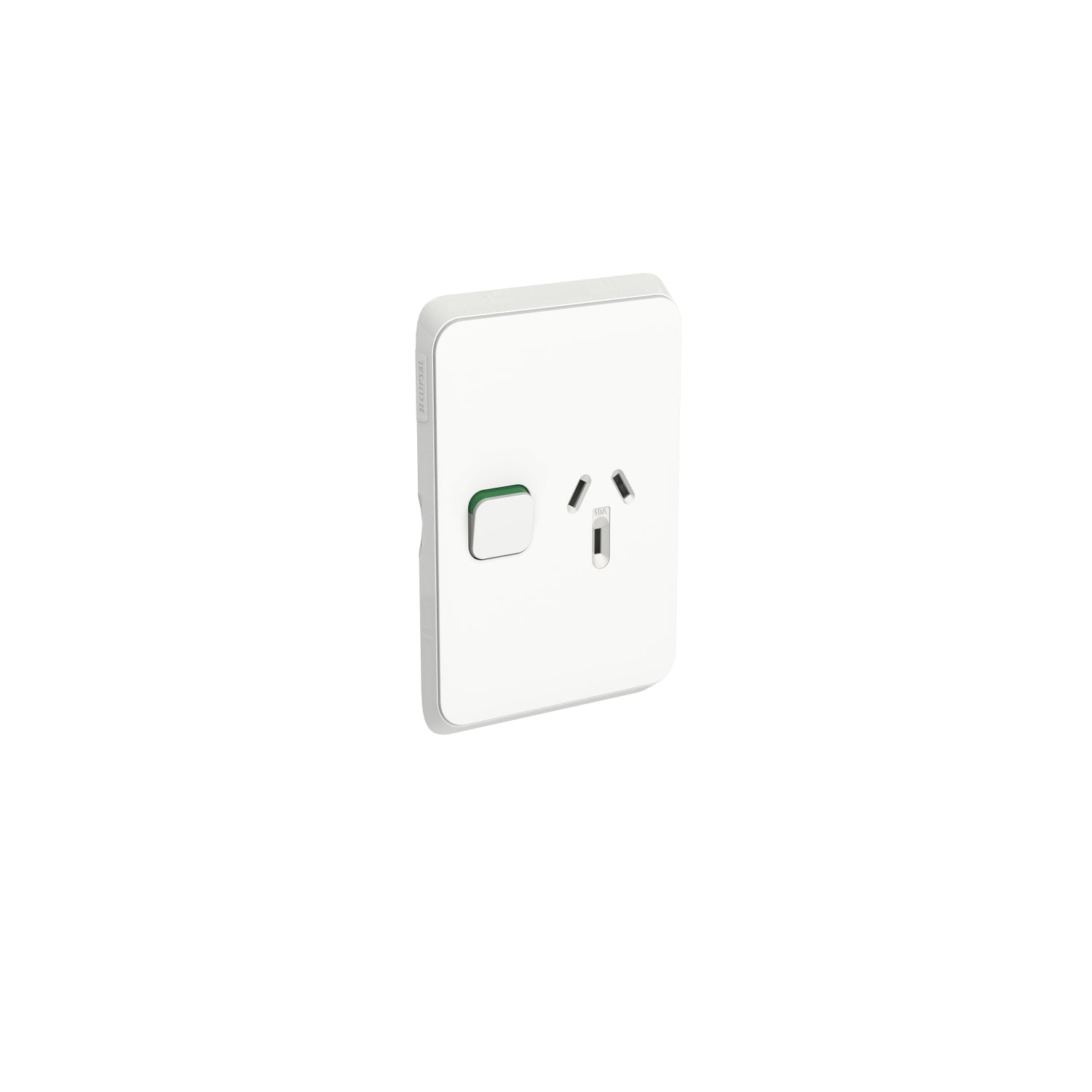 Clipsal Iconic Single Power Point Skin Vertical Mount 250V 10A Vivid White - 3015VC-VW - ARCK Electrical Wholesale Supplies