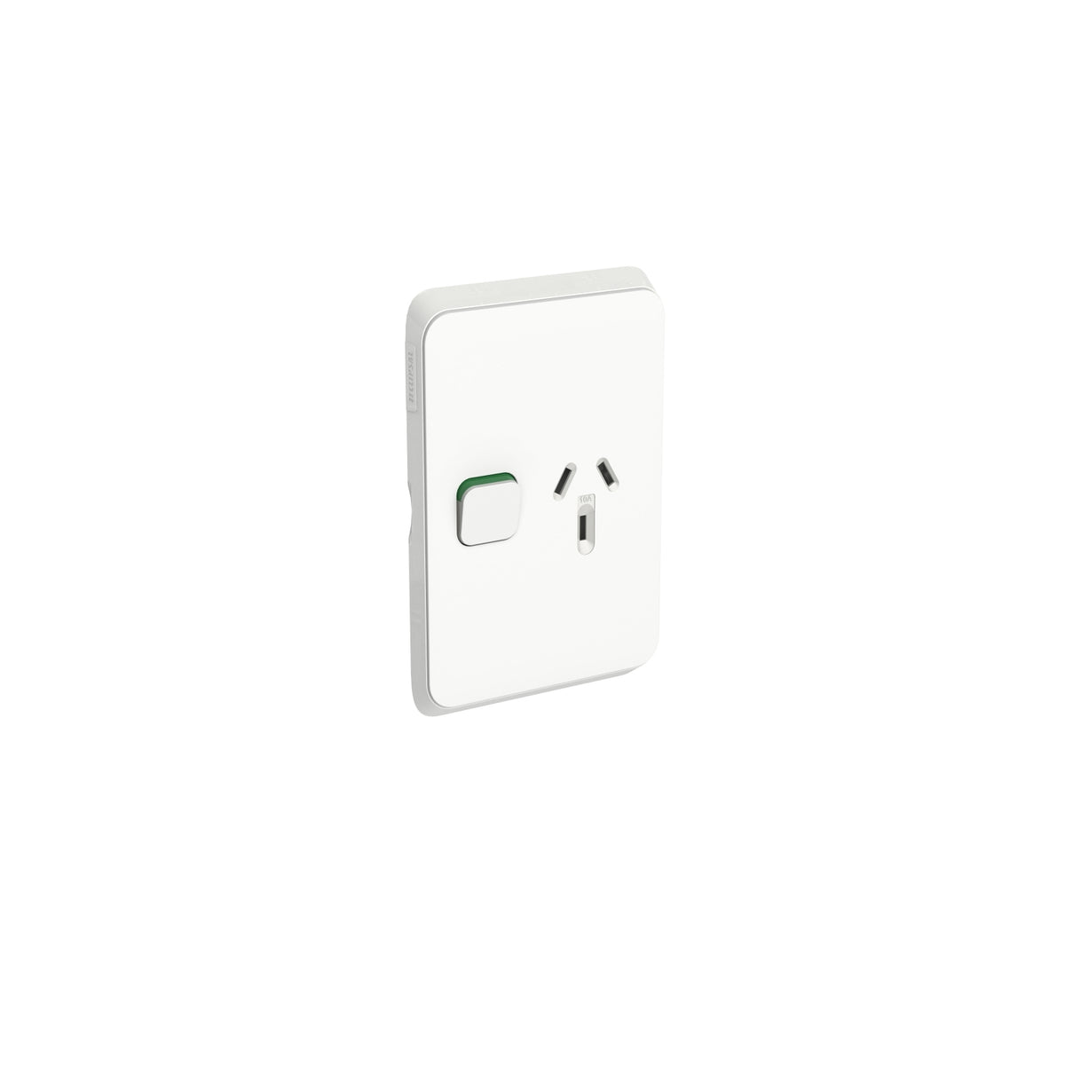 Clipsal Iconic Single Power Point Skin Vertical Mount 250V 10A Vivid White - 3015VC-VW - ARCK Electrical Wholesale Supplies