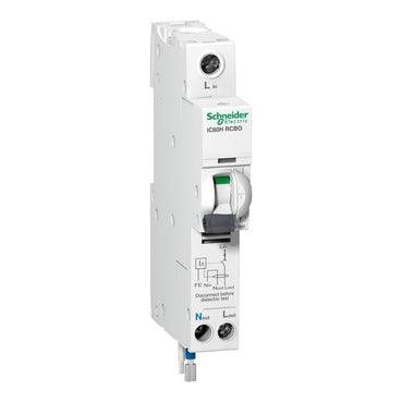 Clipsal Acti9 Residual current breaker with overcurrent protection (RCBO) iC60H RCBO, 1P + Ns, 16A, 30mA, A type, 10000A - A9D11816