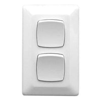 Clipsal Prestige 2 Gang Switch - P2032VA-WE