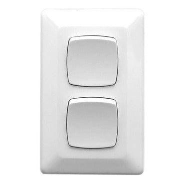 Clipsal Prestige 2 Gang Switch - P2032VA-WE