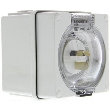 Clipsal Easy56 3 Pin 15A Appliance Inlet - EY56AI315