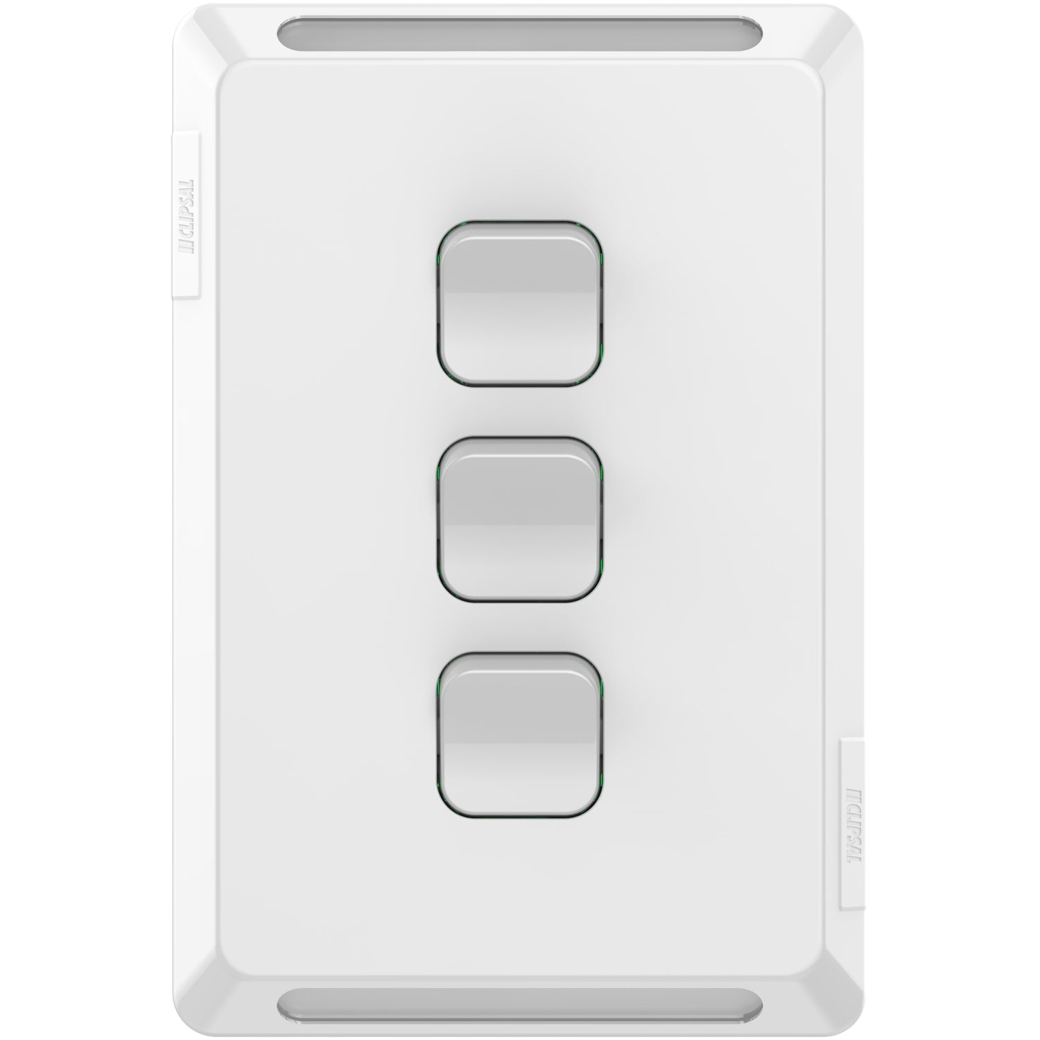 Clipsal Pro Series Gridplate and Skin 3 Gang Vertical/Horizontal Mount Extra Vivid White - P3043VH-XW - ARCK Electrical Wholesale Supplies