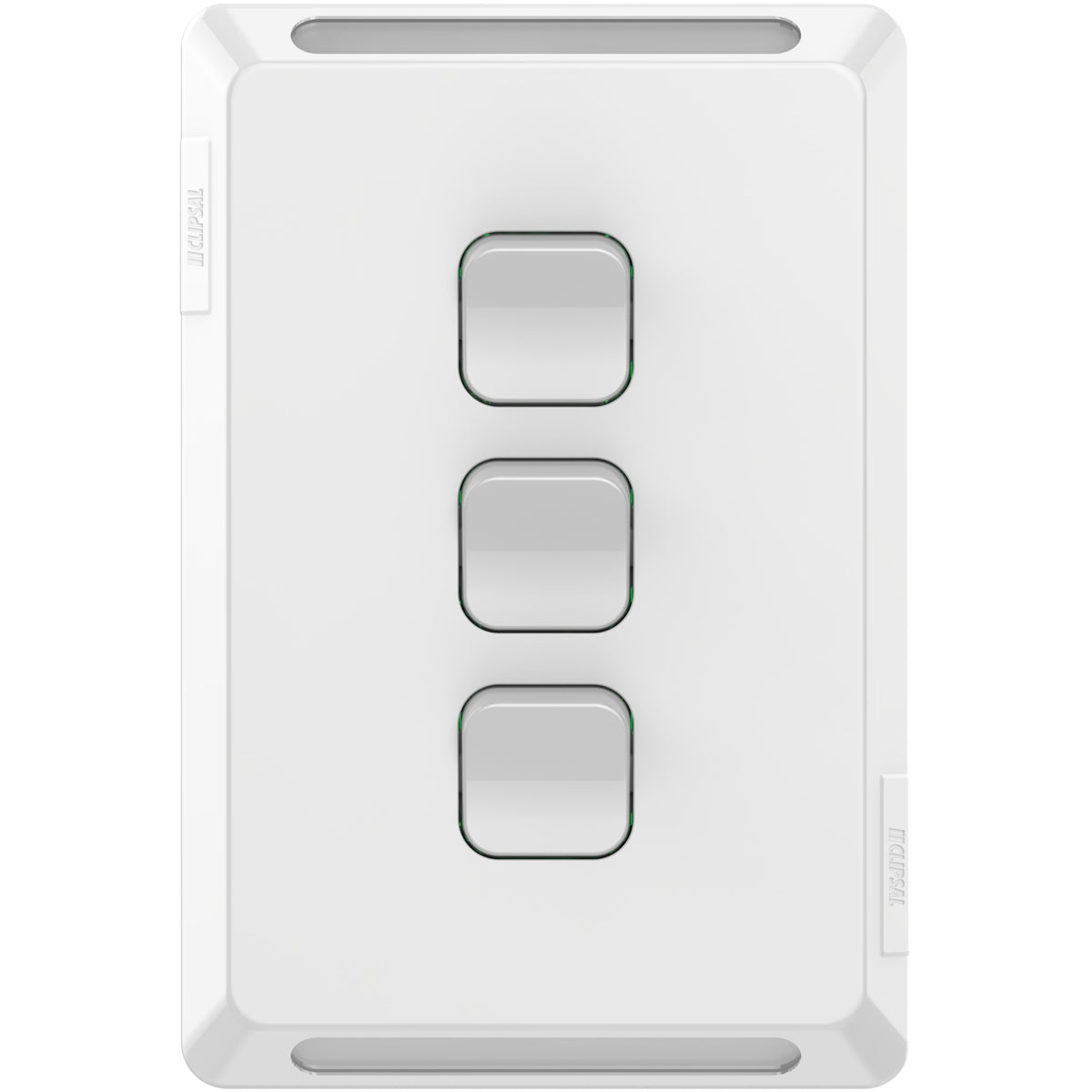 Clipsal Pro Series Gridplate and Skin 3 Gang Vertical/Horizontal Mount Extra Vivid White - P3043VH-XW - ARCK Electrical Wholesale Supplies
