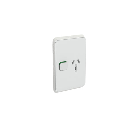 Clipsal Iconic Single Power Point Skin Vertical Mount 250V 10A Cool Grey - 3015VC-CY - ARCK Electrical Wholesale Supplies