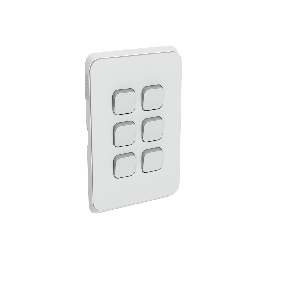 Clipsal Iconic Switch Plate Skin 6 Gang Horizontal/Vertical Mount Cool Grey - 3046C-CY - ARCK Electrical Wholesale Supplies