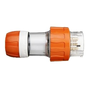 Clipsal 56 Series Round 5 Pin 32A Straight Plug Electric Orange - 56P532-EO