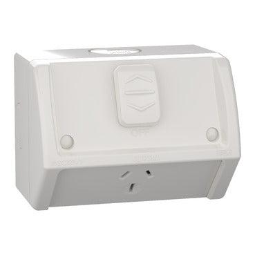 Clipsal Single Weatherproof Powerpoint GPO 15Amp 250V (Resistant Grey) - WSC227/1/15-RG