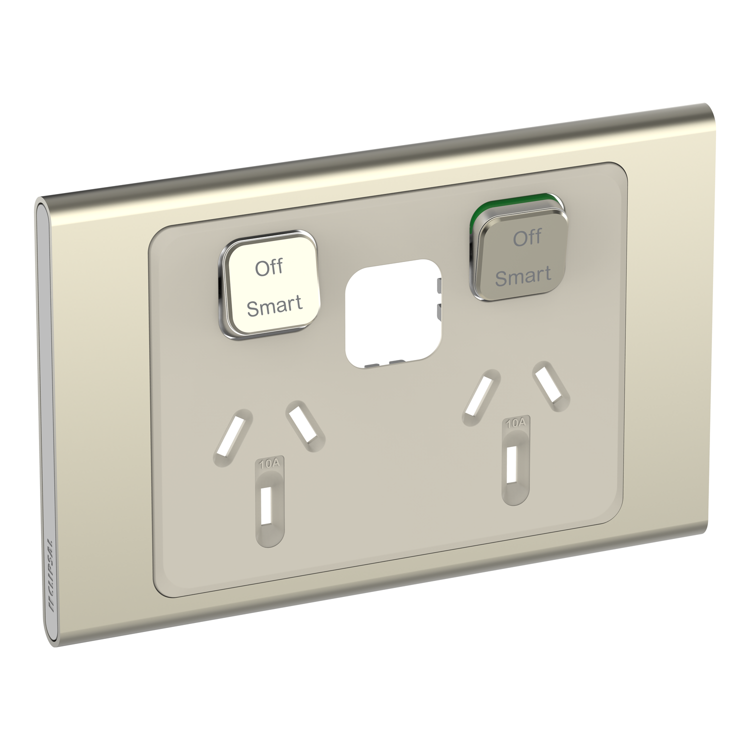 Clipsal Iconic Styl Styl Skin Connected Socket Wiser Horizontal Twin Crowne - S3025CSC-CE - ARCK Electrical Wholesale Supplies