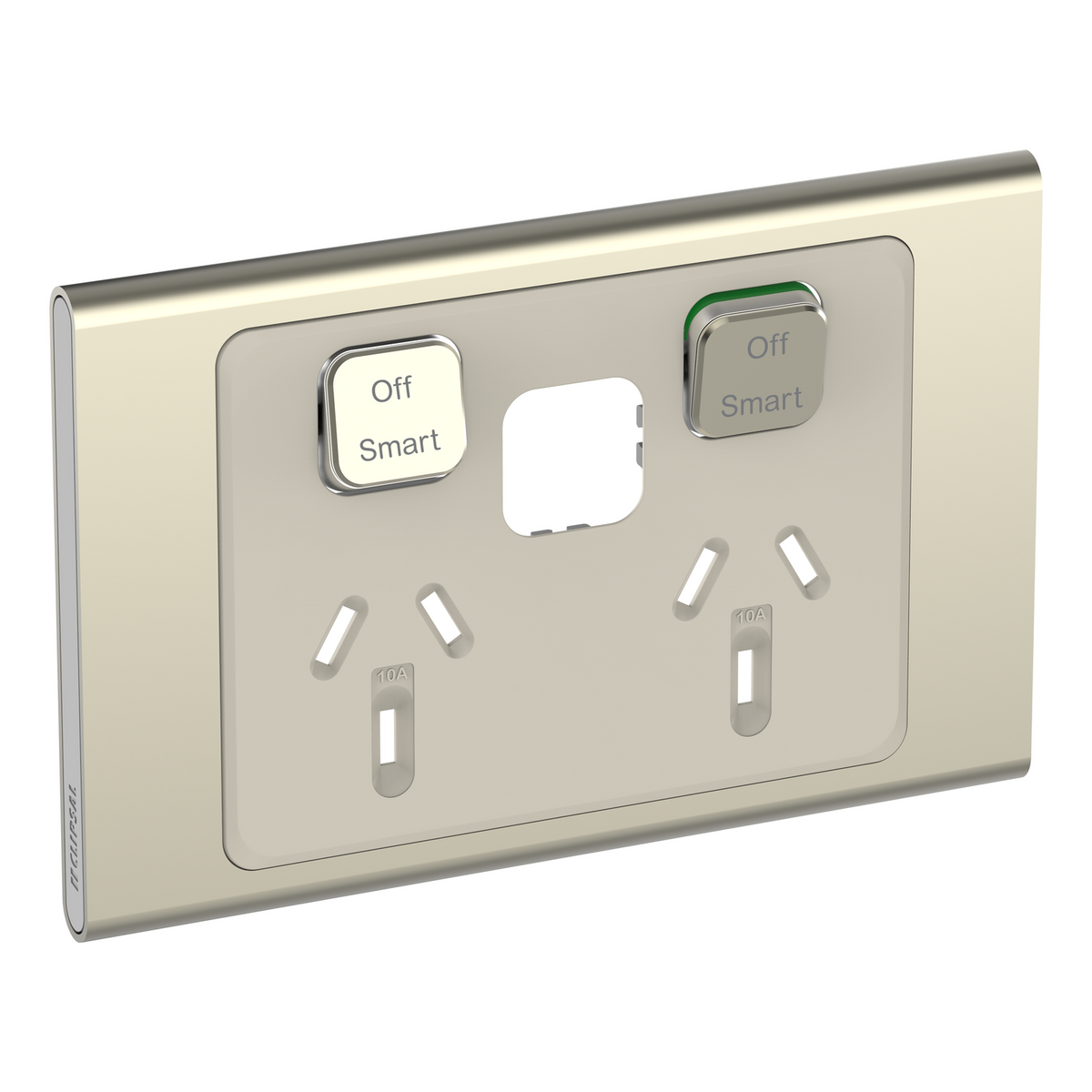 Clipsal Iconic Styl Styl Skin Connected Socket Wiser Horizontal Twin Crowne - S3025CSC-CE - ARCK Electrical Wholesale Supplies