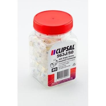 Clipsal 40A Single Screw Insulated Connectors 50 Pack - 563J/50