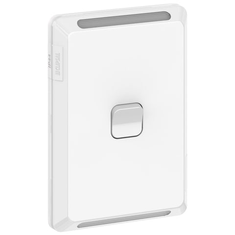 Clipsal Pro Series Switch Vertical 1 Gang 1/2 Way 20A /16AX 230/240V Extra Vivid White - P3041V44-XW - ARCK Electrical Wholesale Supplies