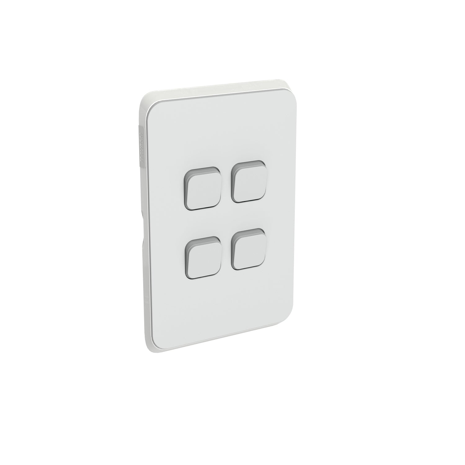 Clipsal Iconic Switch Plate Skin 4 Gang Horizontal/Vertical Mount Cool Grey - 3044C-CY - ARCK Electrical Wholesale Supplies