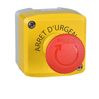 Clipsal Control station, Harmony XALD, XALK, plastic, yellow, 1 red mushroom head push button 40mm - XALK178E
