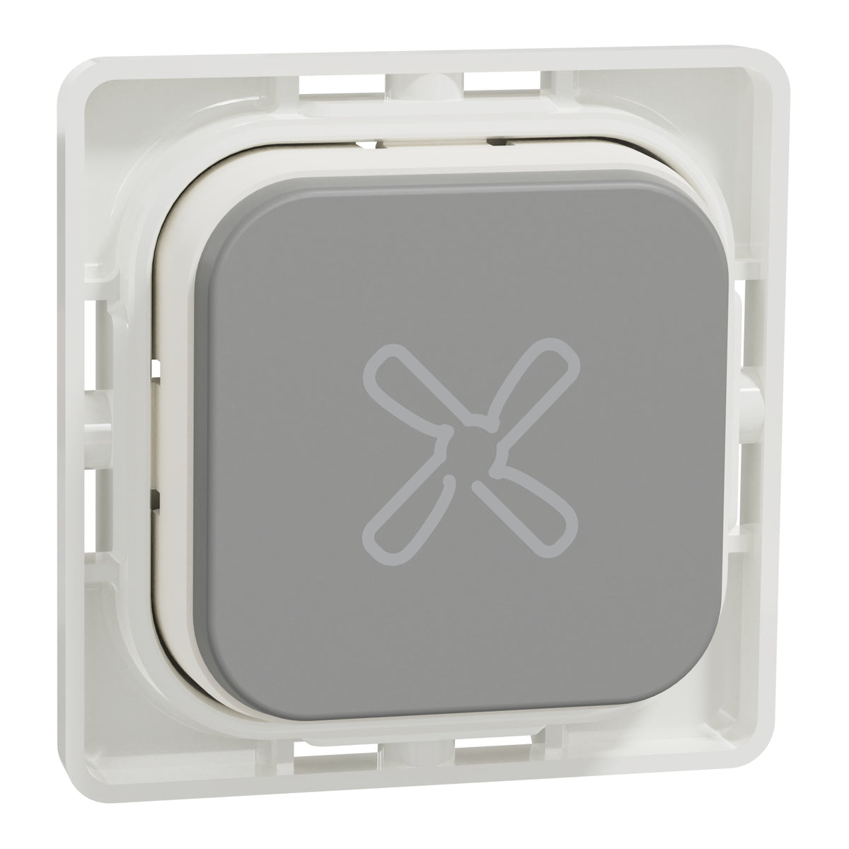 Clipsal Iconic Dolly Fan Pushbutton Cool Grey - 40APBF-CY - ARCK Electrical Wholesale Supplies