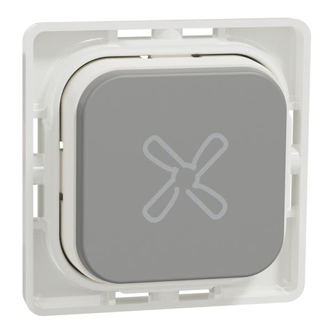Clipsal Iconic Dolly Fan Pushbutton Cool Grey - 40APBF-CY - ARCK Electrical Wholesale Supplies