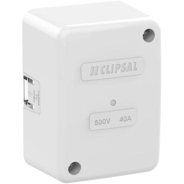 Clipsal - General Accessories Junction Box Giant, 45x86x58mm, Clip On Lid, 1 Earth, 3 Active Connector - 554C4-WE