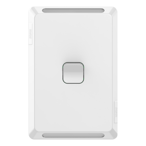 Clipsal Pro Series Flush Switch Vertical Mount 1 Gang 1-Way/2-Way Extra Vivid White - P3041VA-XW - ARCK Electrical Wholesale Supplies