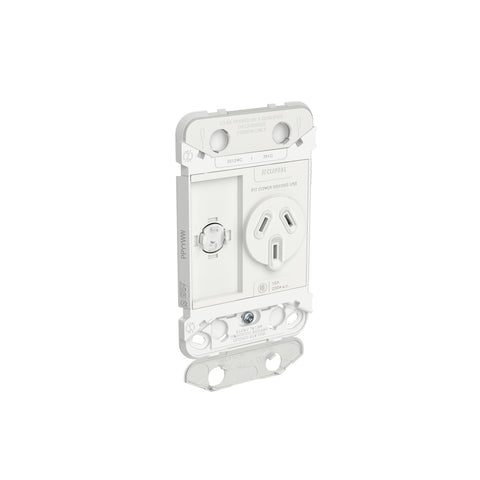 Clipsal Iconic Single Switch Power Point Grid Vertical Mount 250V 10A - 3015VG - ARCK Electrical Wholesale Supplies