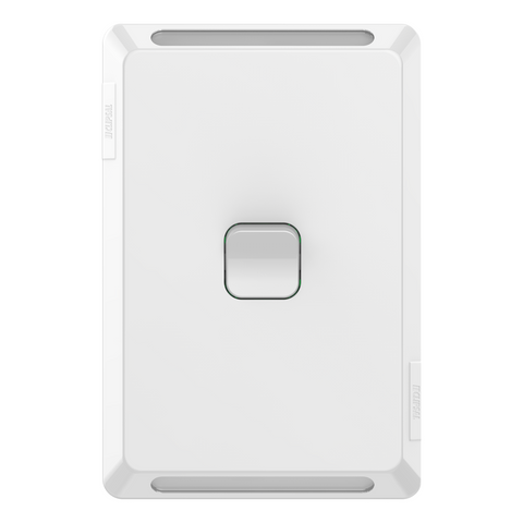 Clipsal Pro Series Gridplate and Skin 1 Gang Vertical/Horizontal Mount Extra Vivid White - P3041VH-XW - ARCK Electrical Wholesale Supplies