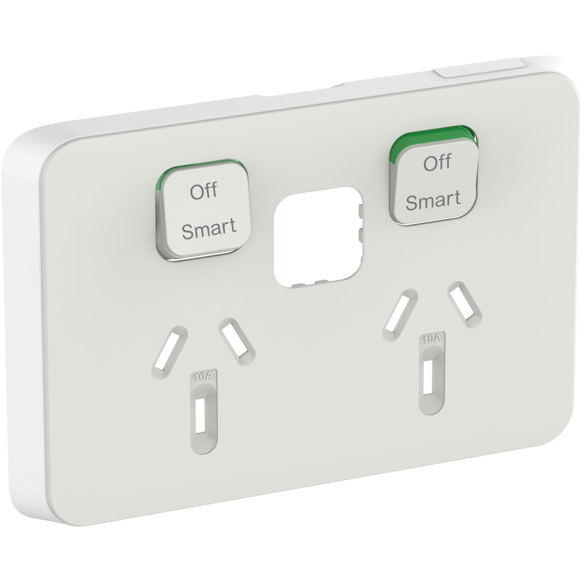 Clipsal Wiser Skin Connected Socket Wiser Horizontal Twin Cool Grey - 3025CSC-CY - ARCK Electrical Wholesale Supplies