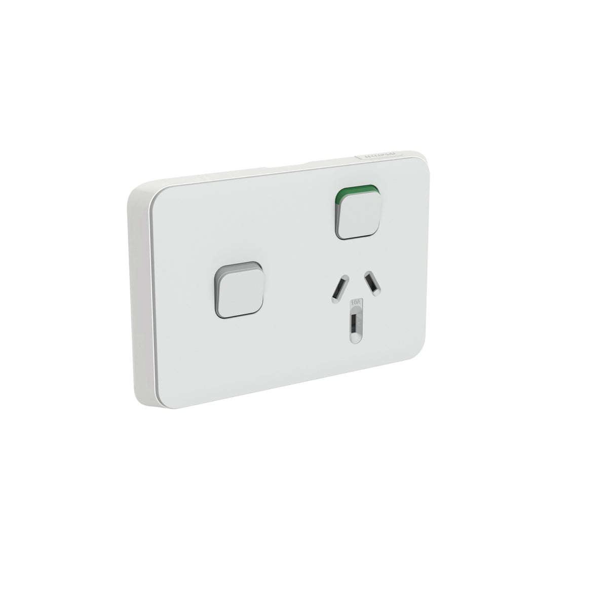 Clipsal Iconic Skin Socket Switch Horizontal Single 1ExBlank 10A Cool Grey - 3015XC-CY - ARCK Electrical Wholesale Supplies