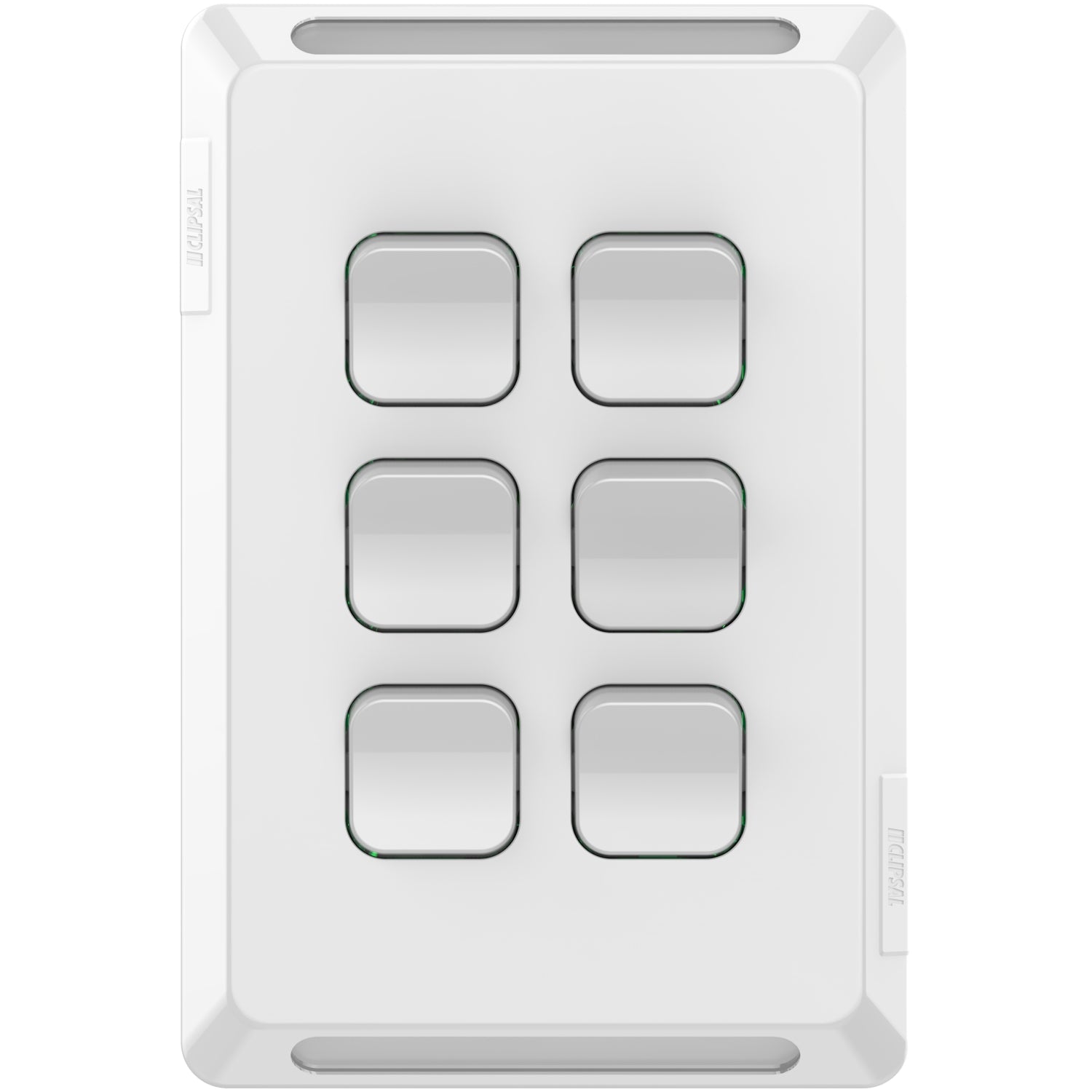 Clipsal Pro Series Gridplate and Skin 6 Gang Vertical/Horizontal Mount Extra Vivid White - P3046VH-XW - ARCK Electrical Wholesale Supplies
