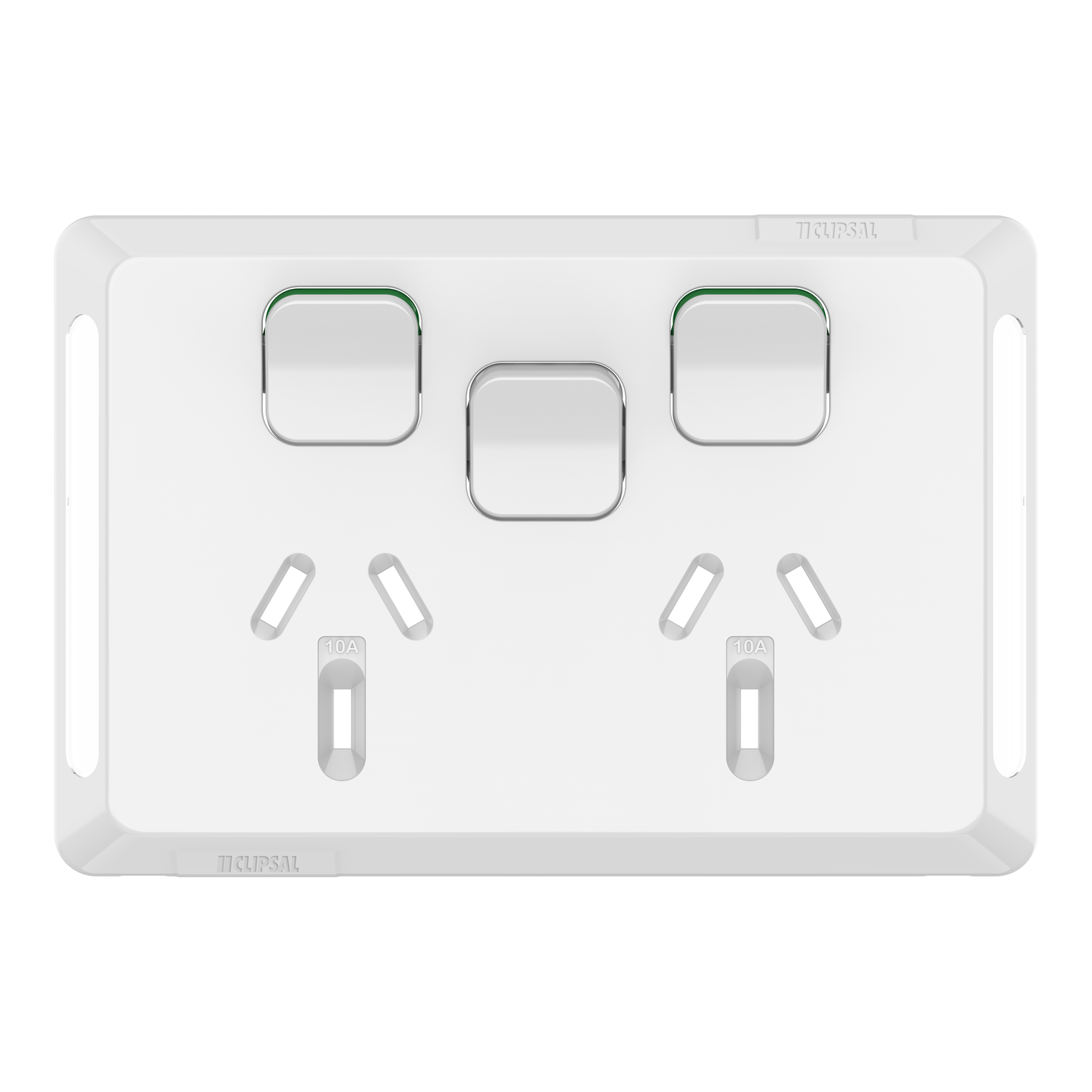 Clipsal Pro Series Twin Power Point Skin Horizontal Mount 1ExBlank 10A Extra Vivid White - P3025XC-XW - ARCK Electrical Wholesale Supplies