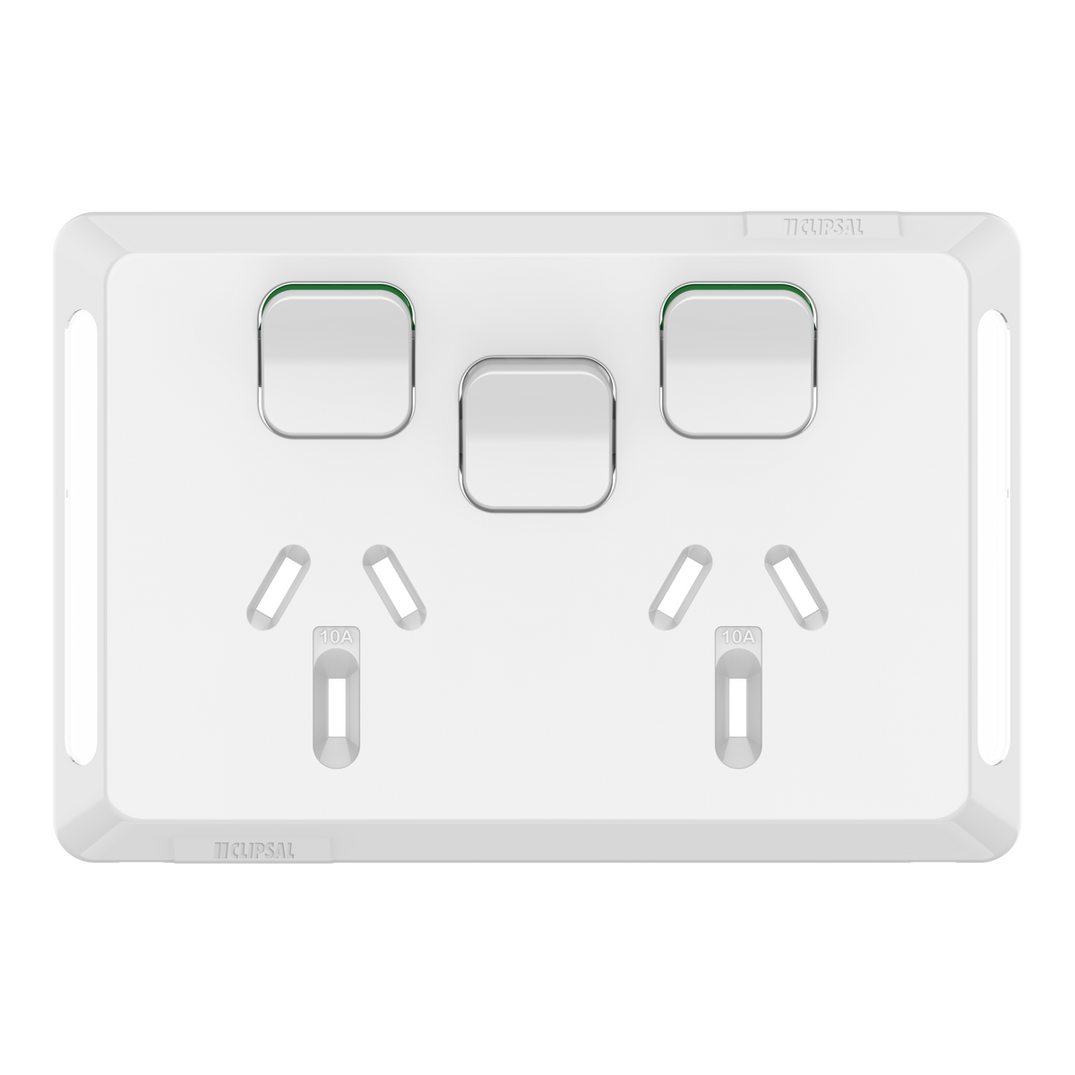 Clipsal Pro Series Twin Power Point Skin Horizontal Mount 1ExBlank 10A Extra Vivid White - P3025XC-XW - ARCK Electrical Wholesale Supplies
