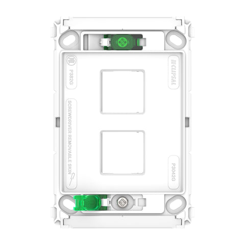Clipsal Pro Series Switch Grid 2 Gang Horizontal/Vertical Mount - P3042G - ARCK Electrical Wholesale Supplies