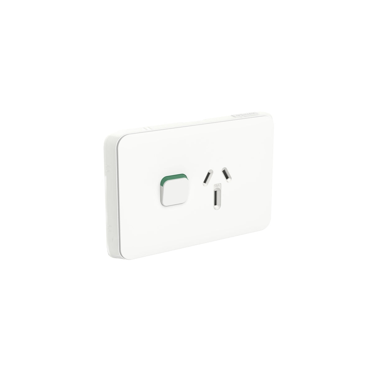 Clipsal Iconic Single Power Point Skin Horizontal Mount 250V 15A Vivid White - 3015/15C-VW - ARCK Electrical Wholesale Supplies