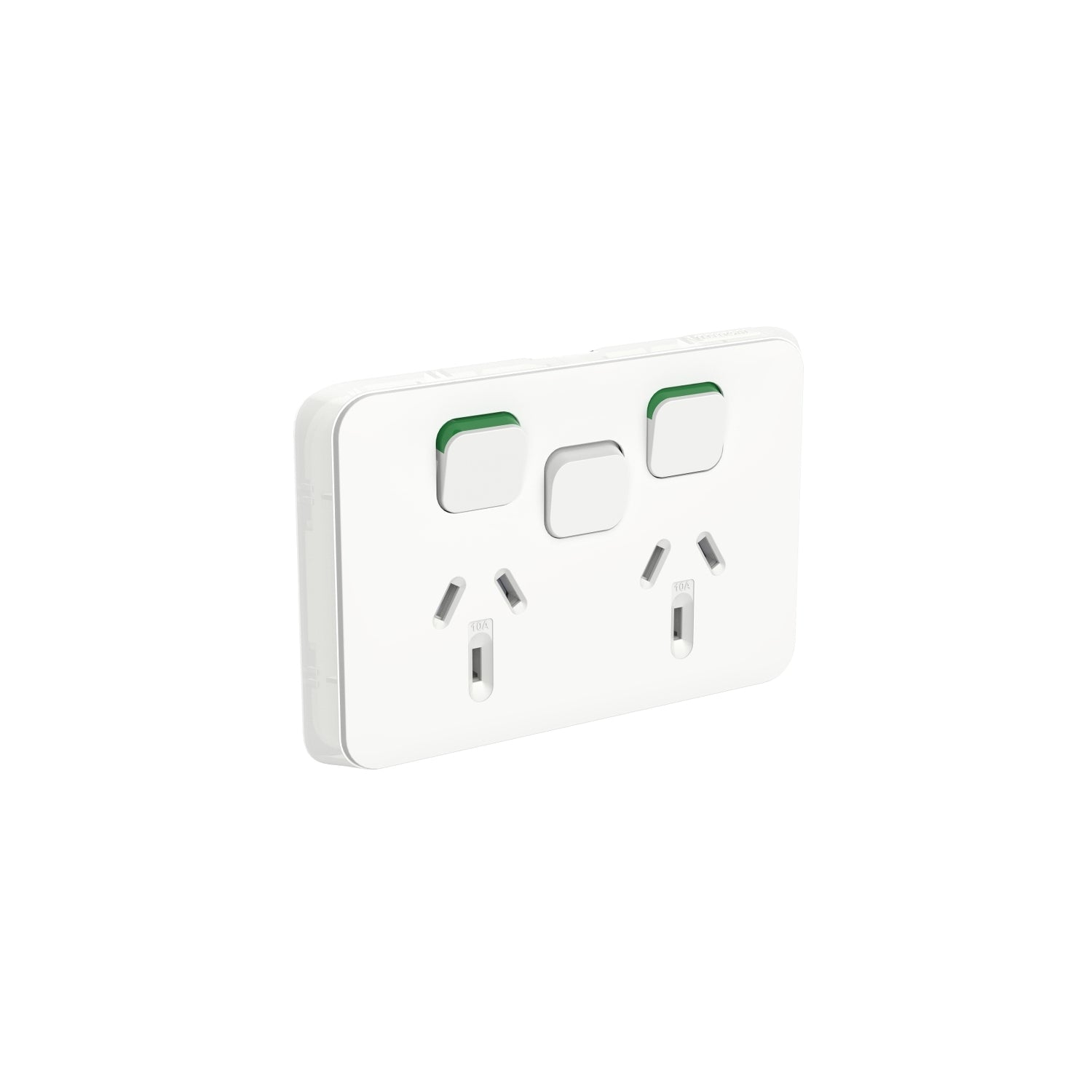 Clipsal Iconic 10A Double Power Point Extra Switch - 3025XA-VW - ARCK Electrical Wholesale Supplies