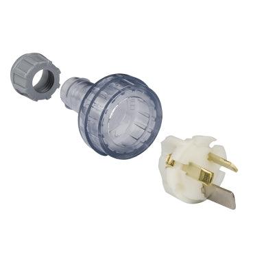 Clipsal 3 Pin 15A Plug Heavy Duty Transparent - 439S15HD-TR