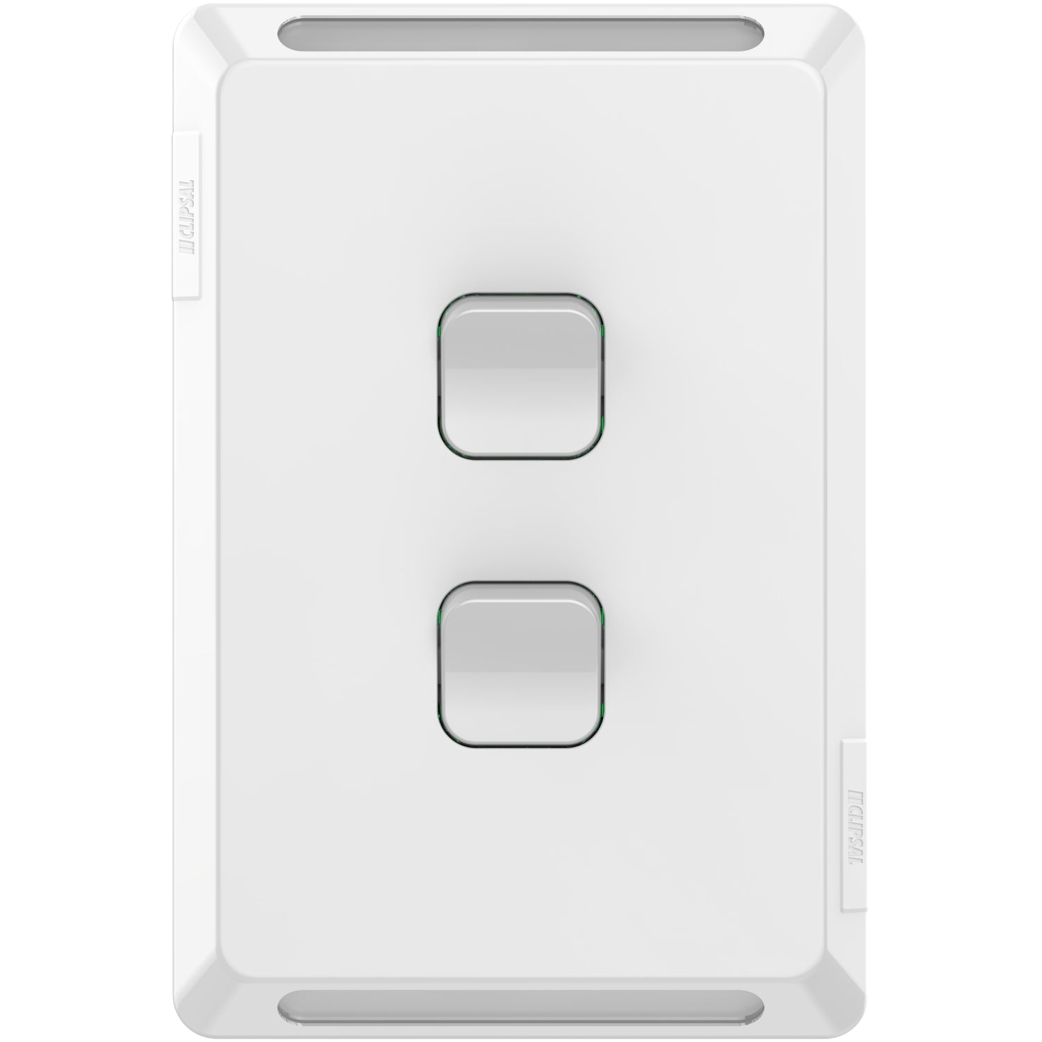 Clipsal Pro Series Gridplate and Skin 2 Gang Vertical/Horizontal Mount Extra Vivid White - P3042VH-XW - ARCK Electrical Wholesale Supplies