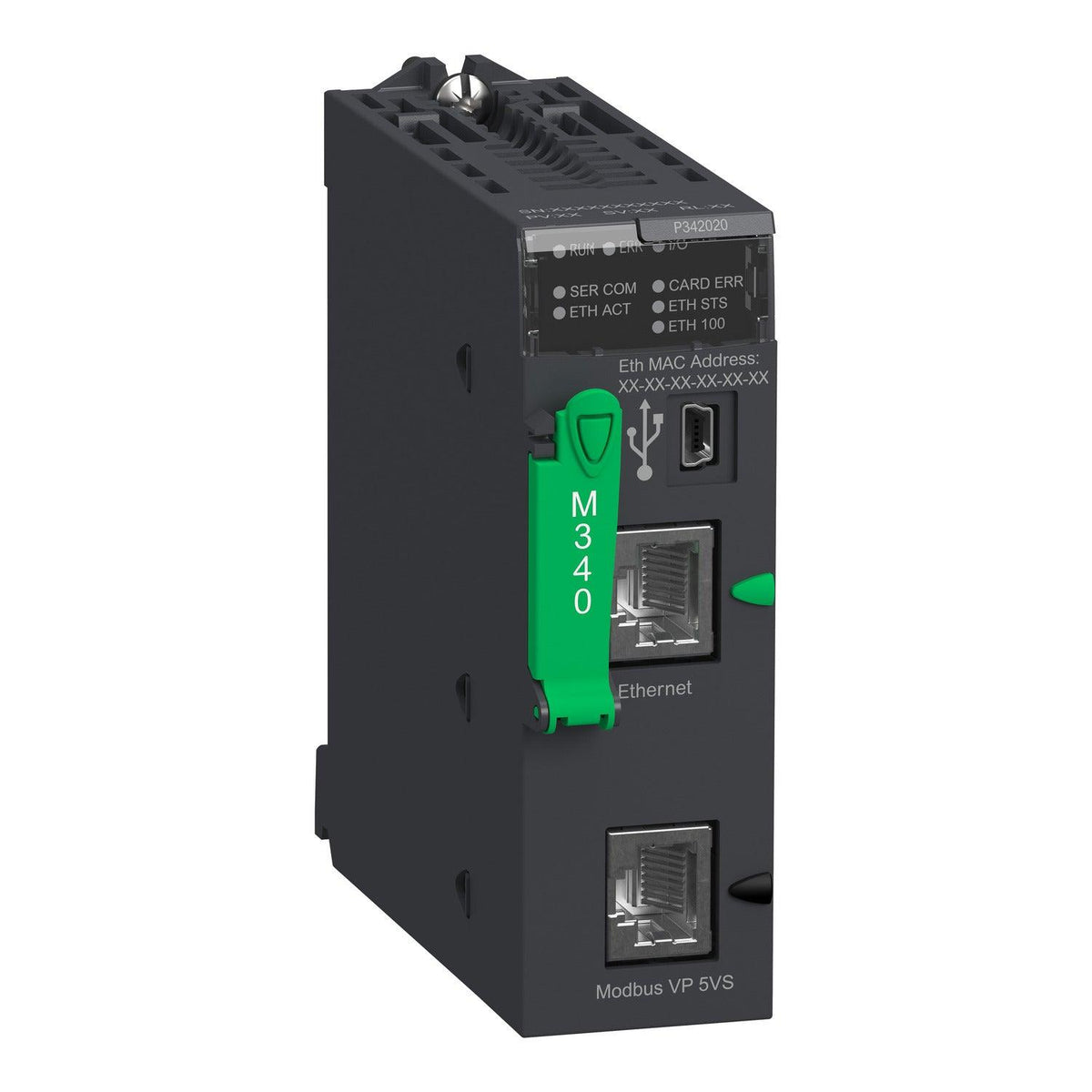 Clipsal Processor module M340 - max 1024 discrete + 256 analog I/O - Modbus - Ethernet - BMXP342020