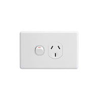 Clipsal Classic Single Powerpoint White - C2015-WE