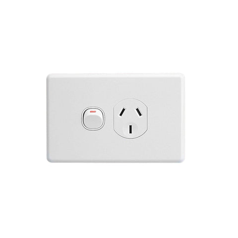 Clipsal Classic Single Powerpoint White - C2015-WE