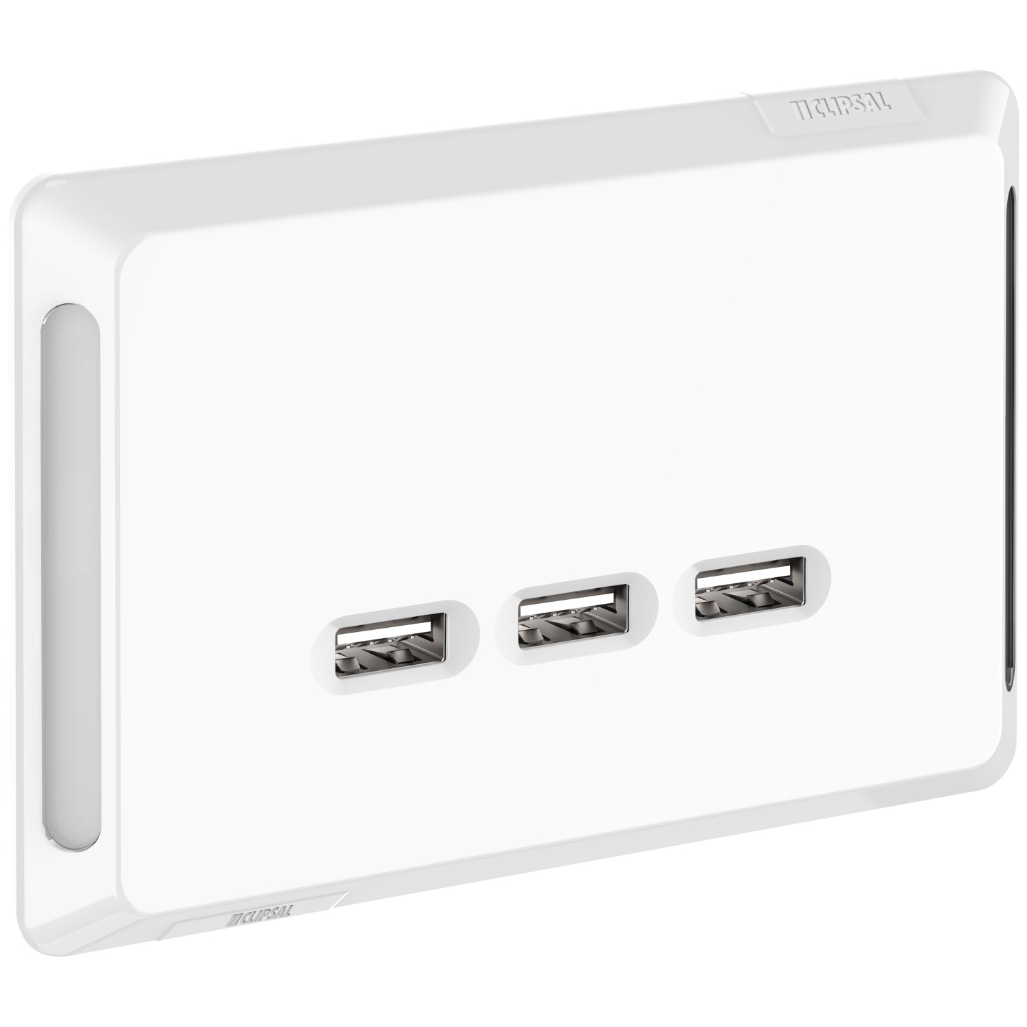 Clipsal Pro Series USB Charging Station 3 Outlet Type A Extra Vivid White - P3043HUSB-XW - ARCK Electrical Wholesale Supplies