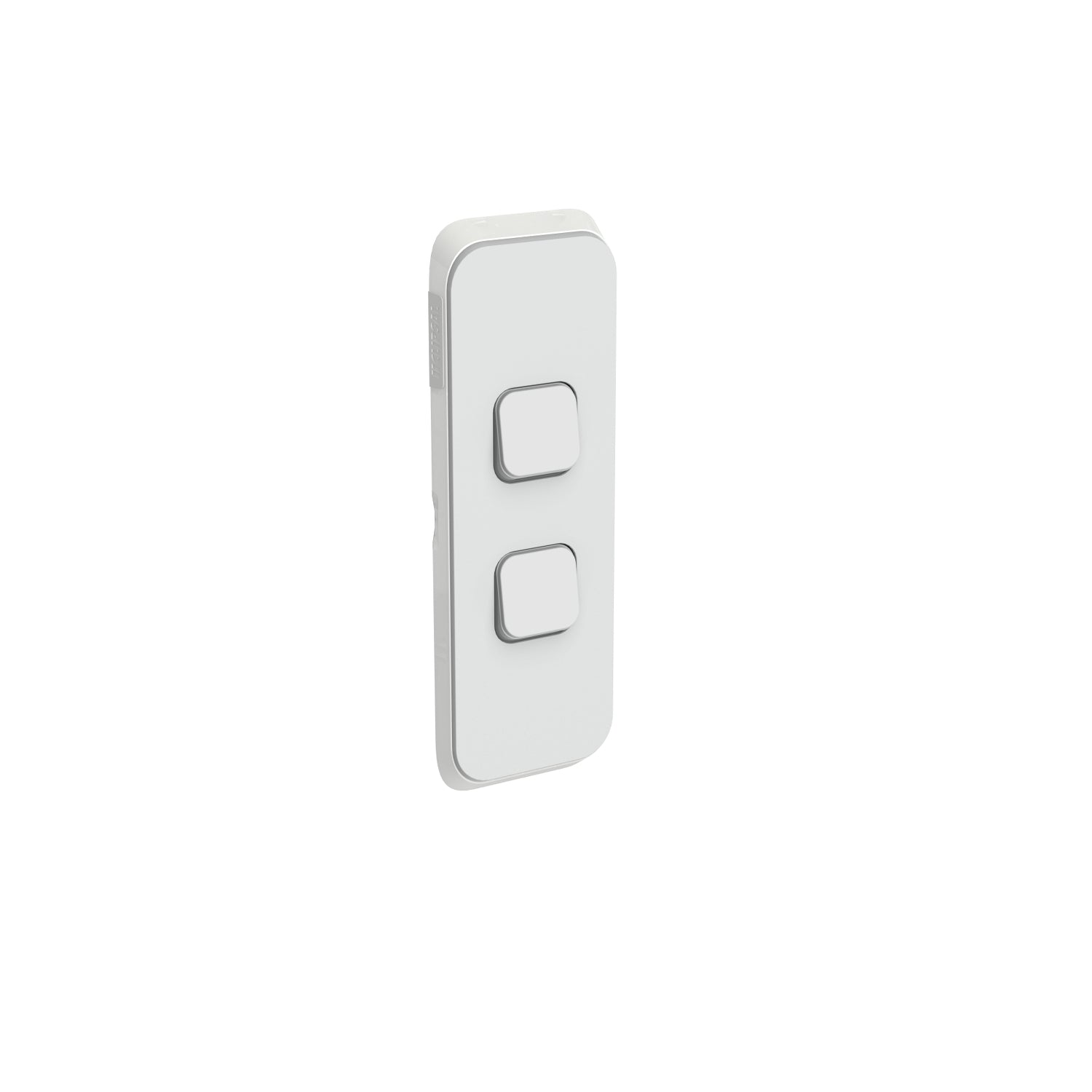 Clipsal Iconic Switch Plate Skin 2 Gang Vertical Mount Clip-On Cool Grey - 3042AC-CY - ARCK Electrical Wholesale Supplies