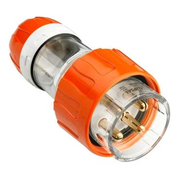 Clipsal 56 Series Round 4 Pin 32A Straight Plug Electric Orange - 56P432-EO