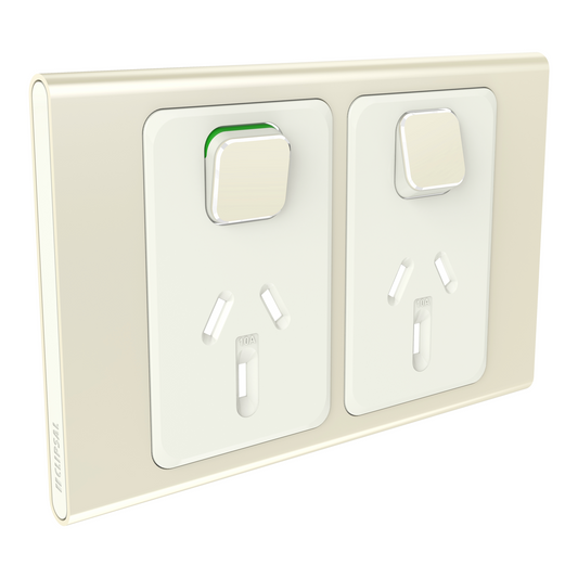 Clipsal Iconic STYL Double Swi - S3025C-CE - ARCK Electrical Wholesale Supplies