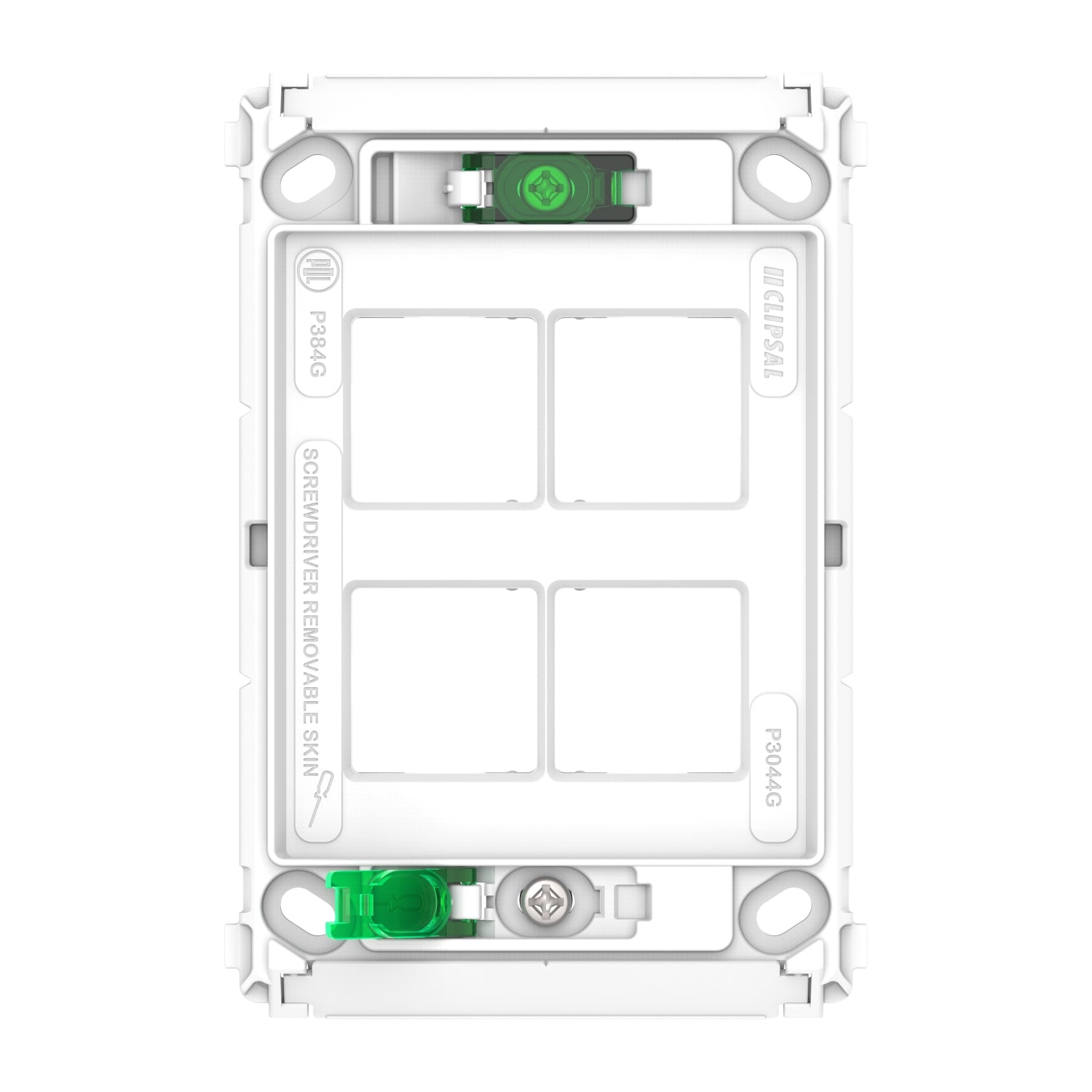 Clipsal Pro Series Switch Grid 4 Gang Horizontal/Vertical Mount - P3044G - ARCK Electrical Wholesale Supplies